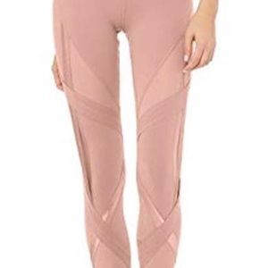 ALO Yoga bandage/mesh legging Size M, high waisted/crop, Quartz Rose